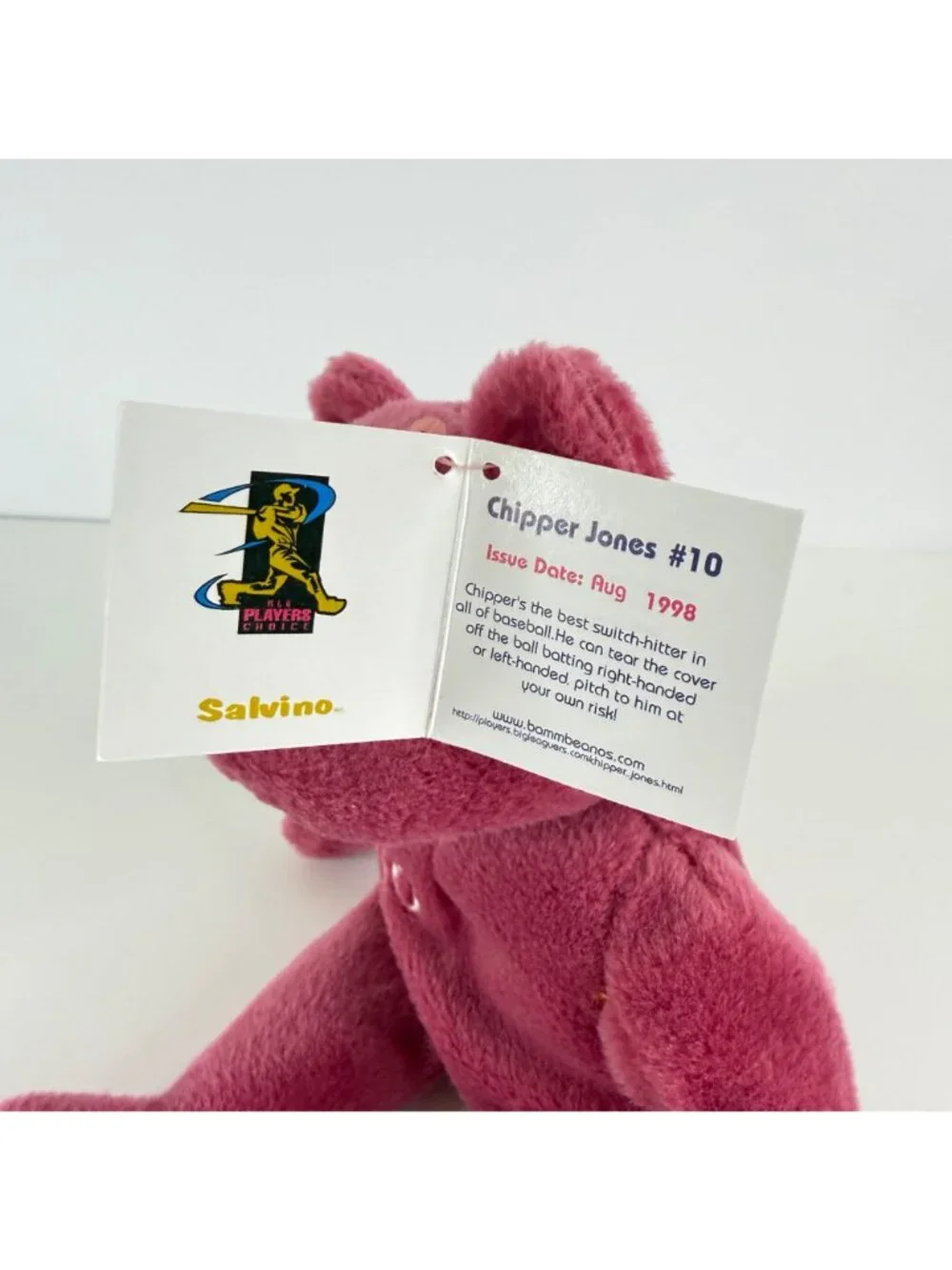 1998 MLB Salvino's Bamm Beano's Bear, Chipper Jones #10